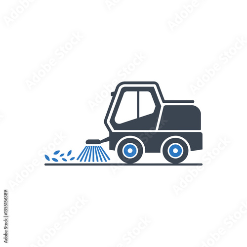 Road Sweeper Vehicle Action icon