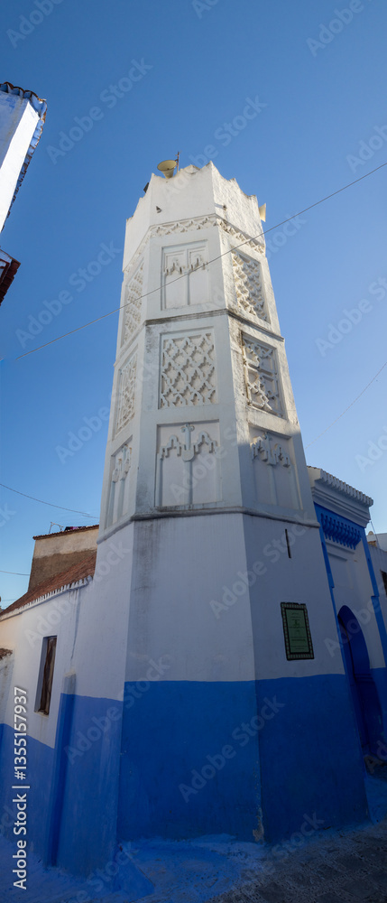 The White Mosque of the Souk of Chefchaouen, Morocco
