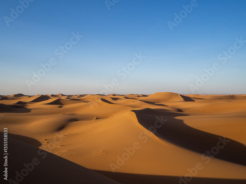 Obraz na płótnie Erg Chegaga sea of sand, Sahara desert, Morocco w salonie