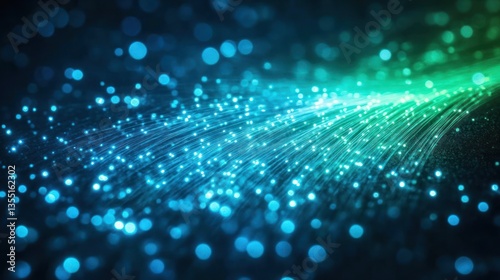 Abstract glowing fiber optic background.