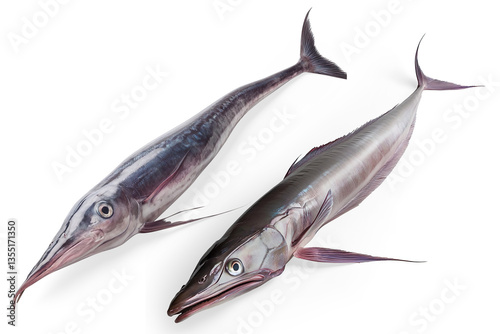 Oarfish fish Full Body on a Transparent Background