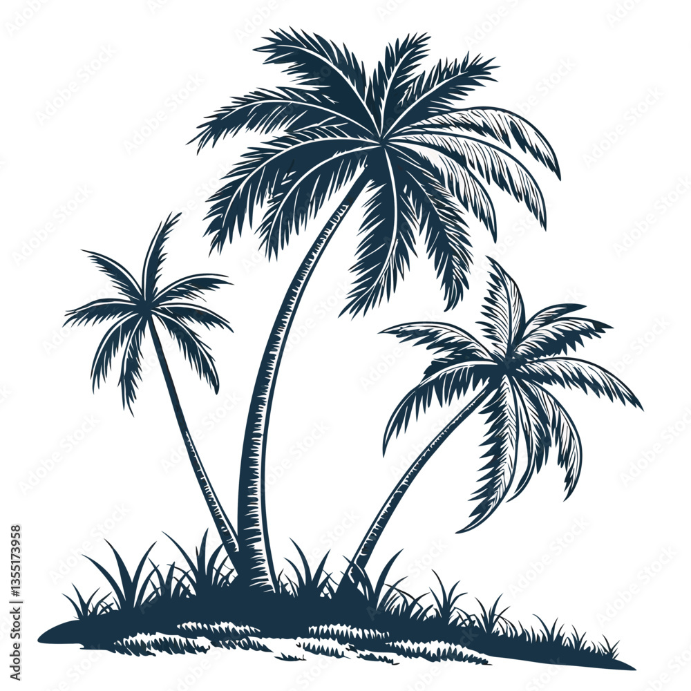 Obraz premium palm tree silhouette