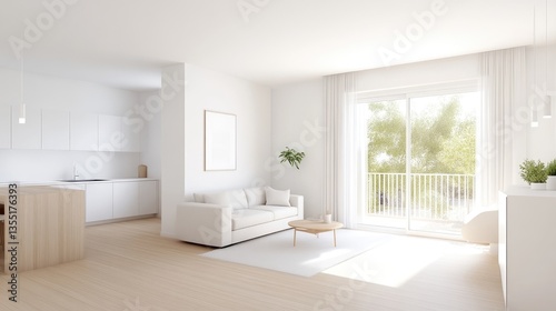 Modern minimalist apartment interior design