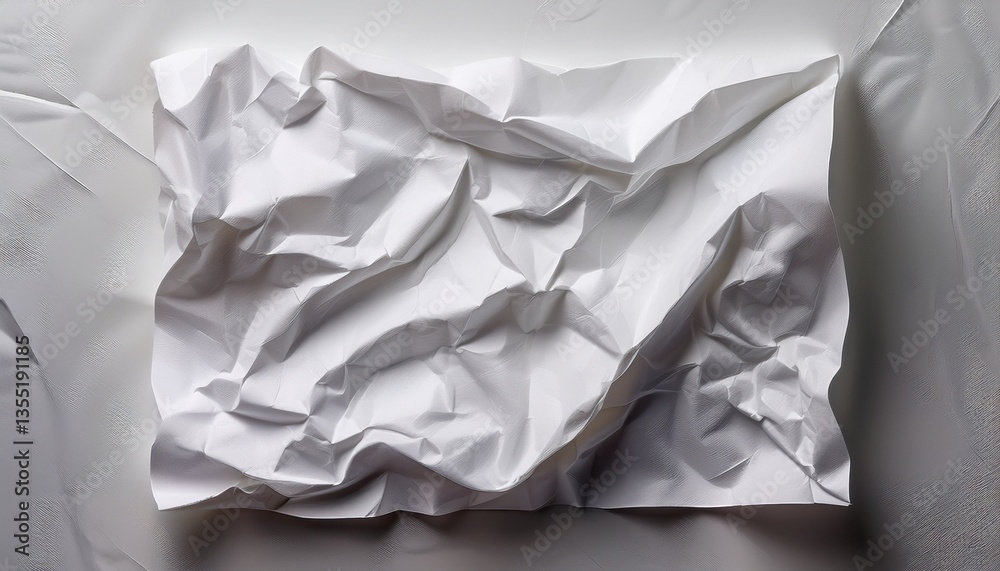 Obraz premium white crumpled paper