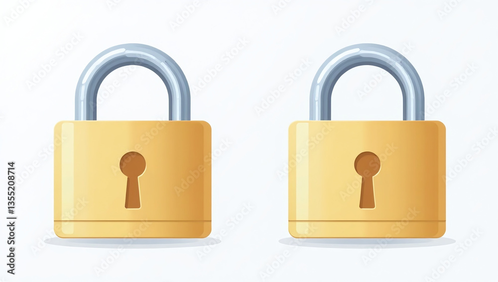 Naklejka premium lock icons come open closed styles various uses design branding applications