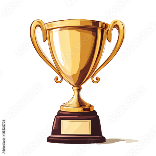 Trophy icon, trophy logo, gold trophy cup, Gold cup isolated on white background, gold cup isolated on white, gold trophy cup, Vector illustration trophy