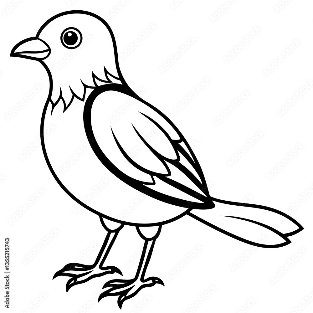 Fototapeta premium vector illustration of a bird