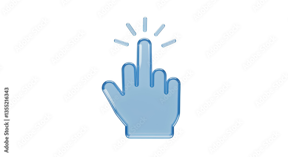 Isolated Cartoon Hand Gesture with Pointing Finger Isolated Cartoon Hand Gesture with Pointing Finger