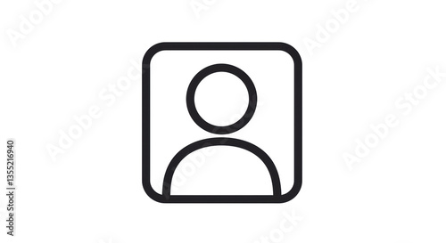 Isolated Profile Icon Representing User Account or Contact