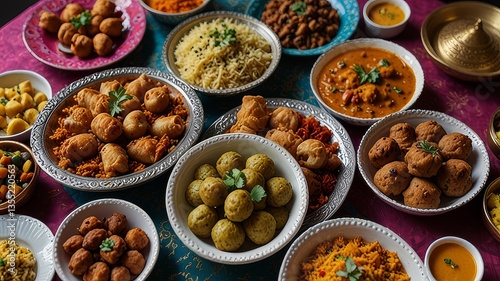 roasted meat with vegetables and spices