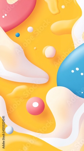 Abstract colorful liquid shapes background.
