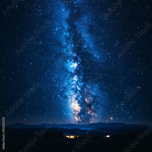 Night stars milky way galaxy high resolution hd image