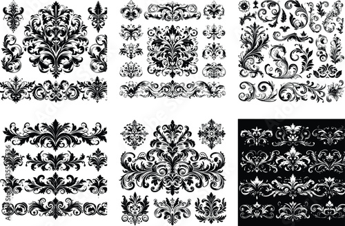 Luxury Ornamental Vintage Vector Bundle | Baroque, Royal Frames & Floral Designs