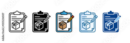 Record Keeping Icon Set Multiple Style Collection