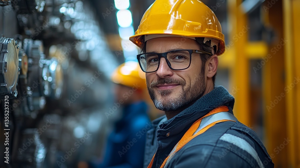 Engineer Manager Explaining Electrical Work Process to Worker in Industrial Setting