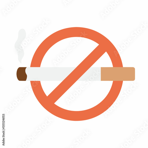 no smoking vector white background