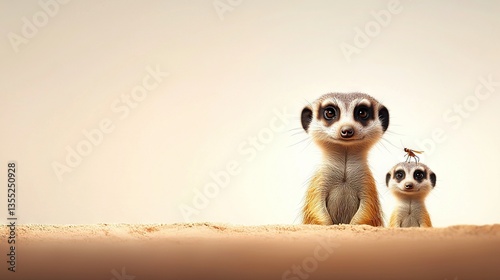 Wallpaper Mural   A few meerkats stand together on a sandy hill, gazing at the camera Torontodigital.ca