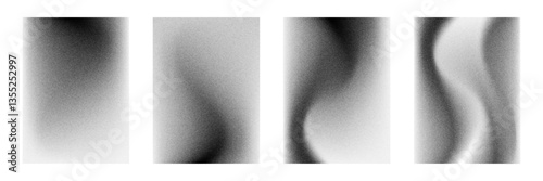 Noise grain background, pointillism dots gradient or dotwork pattern, vector stipple effect. Grain noise halftone or grainy texture or dotwork grain noise