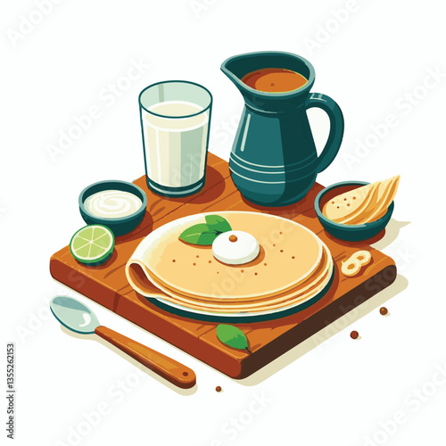 food, restaurant, indian, meal, dosa, masala, traditional, cuisine, asian, chutney, delicious, healthy, india, curry, breakfast, plate, sambhar, sambar, spicy, closeup, dinner, dish, vegetarian, backg