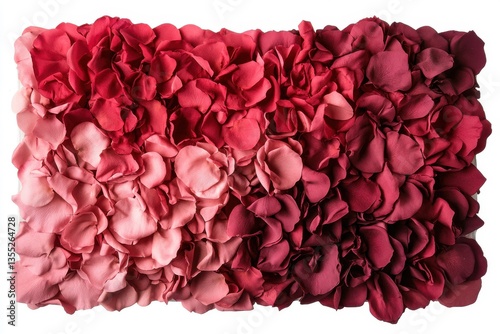 Wallpaper Mural A bed of soft rose petals in various shades of red and pink, isolated on white background Torontodigital.ca