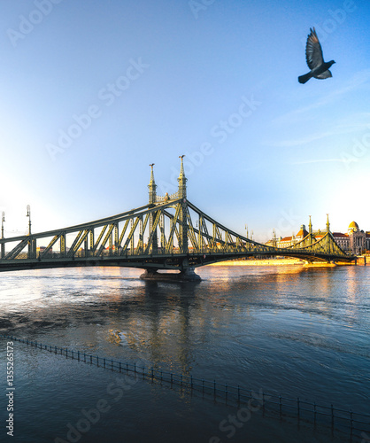 Iconic bridge of Budapest, ...