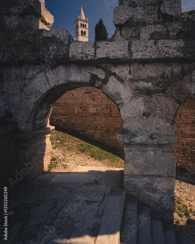 Interior of the famous Pula Arena in Croatia