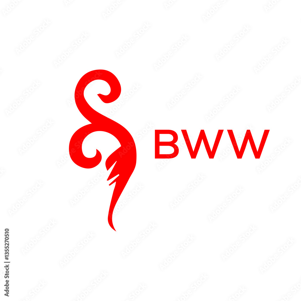 Creative BWW letter logo icon vector image design for your company Creative BWW letter logo icon vector image design for your company