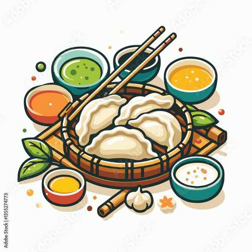 food, asian, chinese, traditional, dumpling, meal, delicious, background, isolated, dumplings, meat, japanese, gyoza, chicken, fried, cuisine, snack, dish, vegetable, korean, dinner, cartoon, china, w