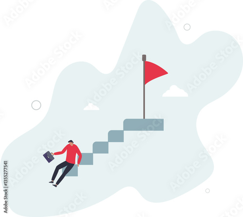 Fear of failure, anxiety or stressed, negative emotion in career development,flat character life .