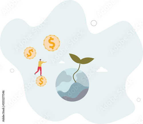 Fair trade with sustainable environment attitude as ethical business .Eco friendly and honest salary for work or resources exploitation .flat character life .