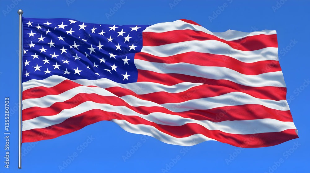 Obraz premium High-Resolution Image of the United States Flag