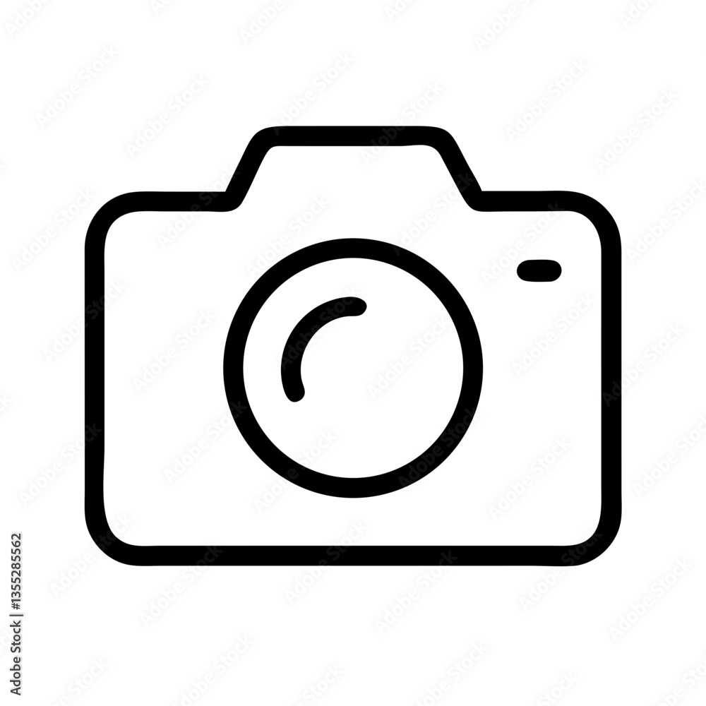 Black and white camera illustration on simple background Black and white camera illustration on simple background