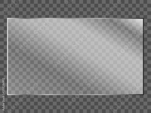 16:9 vector image of a mirror reflection, suitable for application on glass, plastic, or acrylic window surfaces. Offers a glossy, luminous appearance with bright highlights and transparency.	