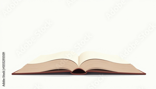 book lies open clean white illustration