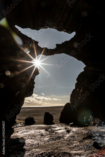 Photography Yoda Cave in Iceland, Hjörleifshöfði cave