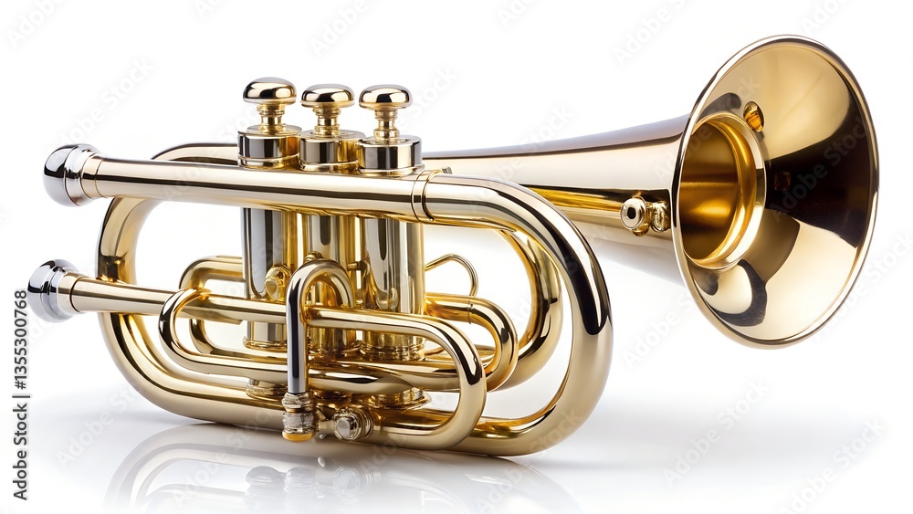 Obraz premium trumpet isolated on white background