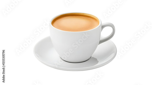 Wallpaper Mural A steaming cup of coffee on a saucer perfect for breakfast or a cozy moment Torontodigital.ca