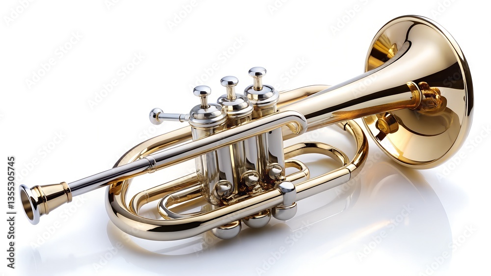 Obraz premium trumpet isolated on white background