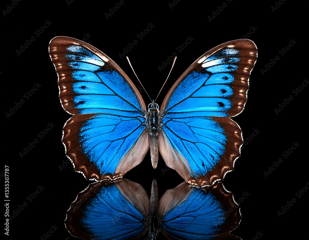Fototapeta premium butterfly isolated on black background