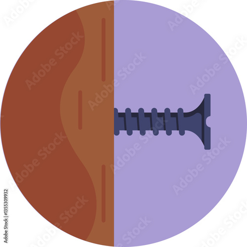 Woodworking Hardware – Symbolizes a screw as a common component in carpentry projects.