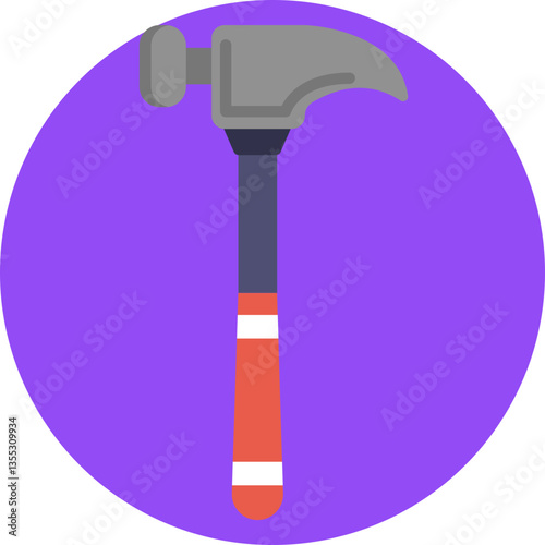 Tool for Driving Nails – Represents a hammer used for fastening materials together.