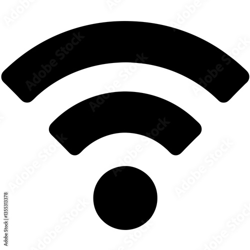 Wifi symbol PNG isolated white background icon button