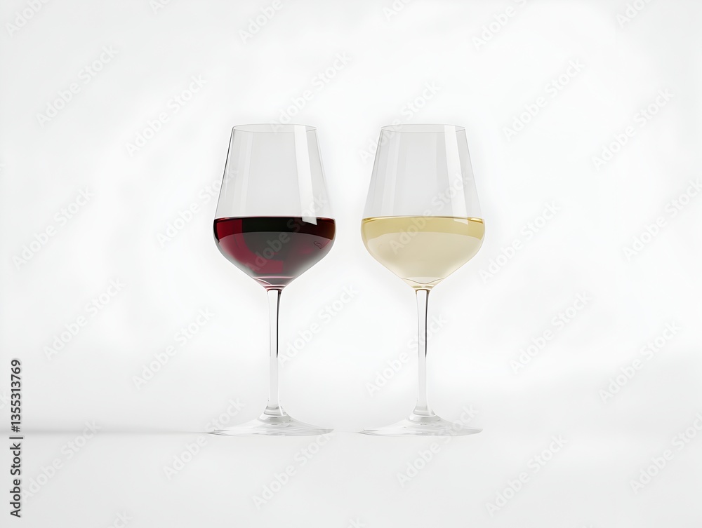 Two wine glasses with wine Two wine glasses with wine
