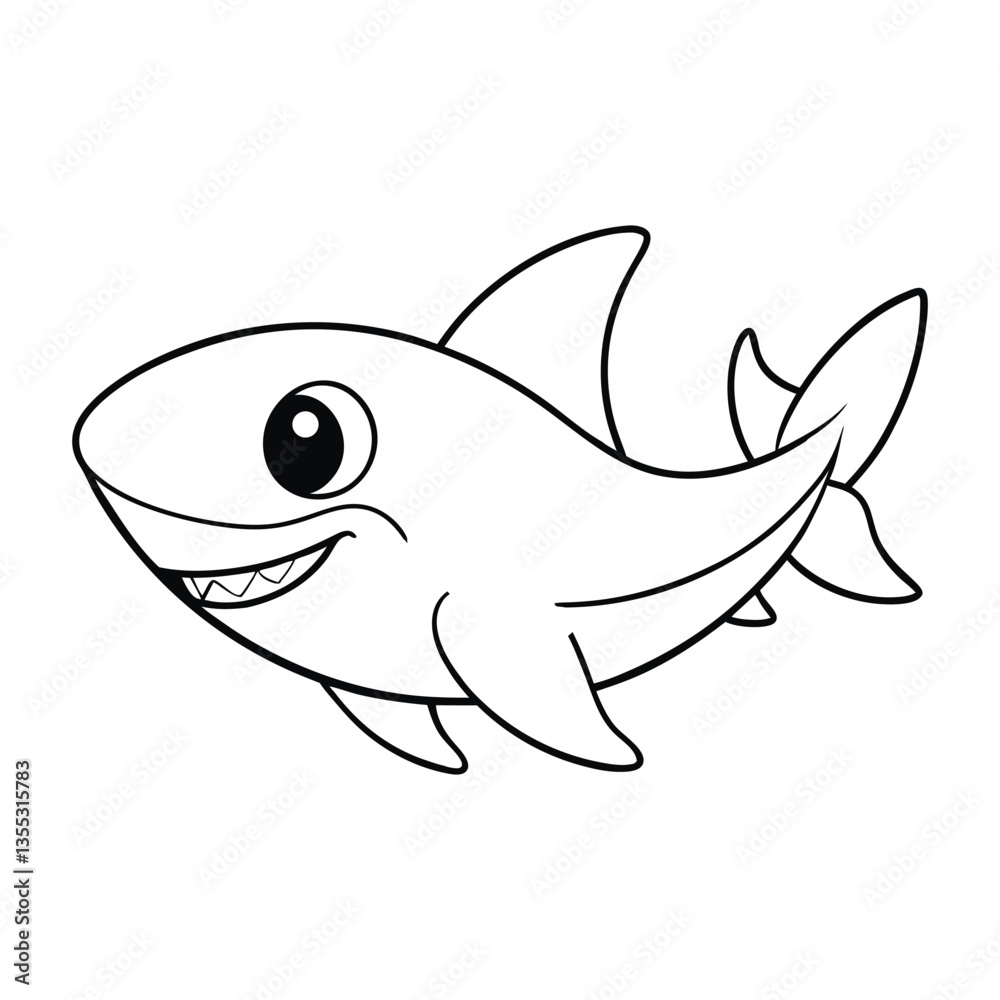Shark coloring page