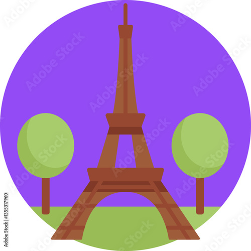 Paris Monument – Depicts the Eiffel Tower, a world-renowned structure in the heart of Paris.