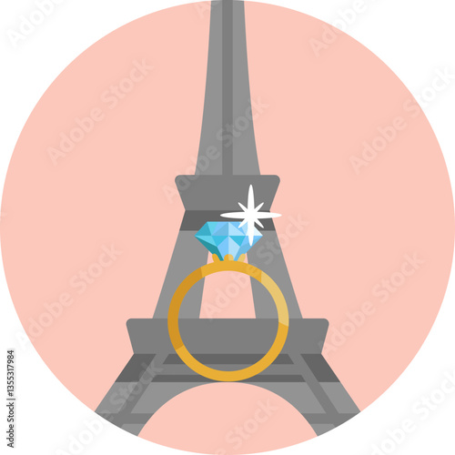 Iconic Landmark – Represents the famous Parisian structure, a symbol of France.