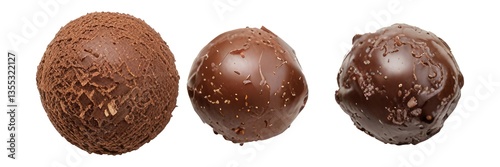 chocolate bools on a white background