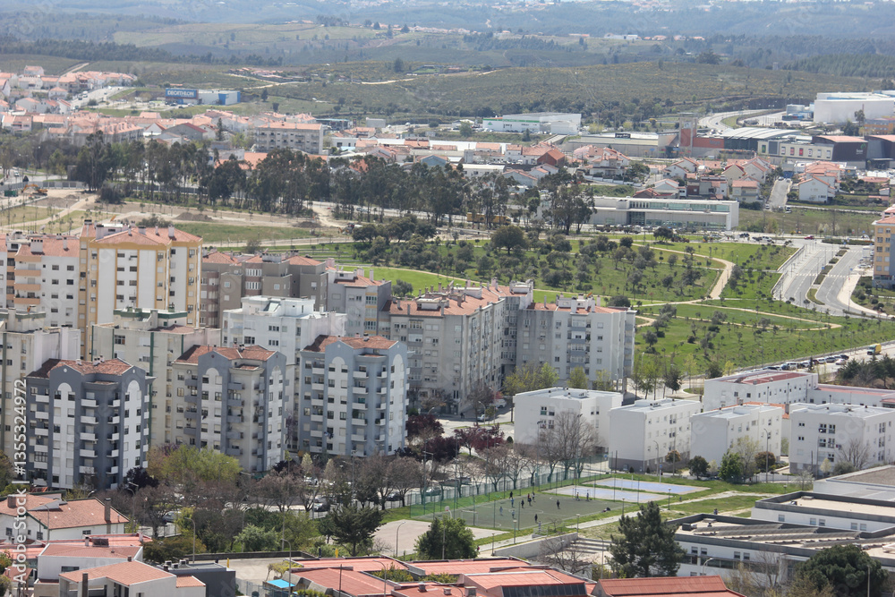 Fototapeta premium Castelo Branco, Beira Baixa, Portugal, April 4, 2022, Views from Castelo Branco