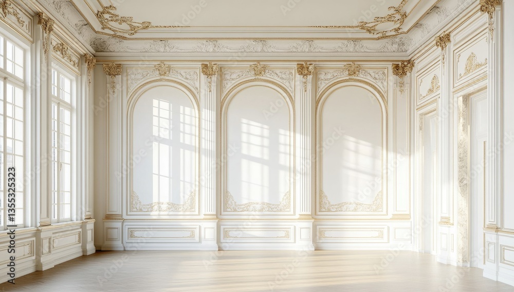 Naklejka premium Elegant, sunlit, classical interior