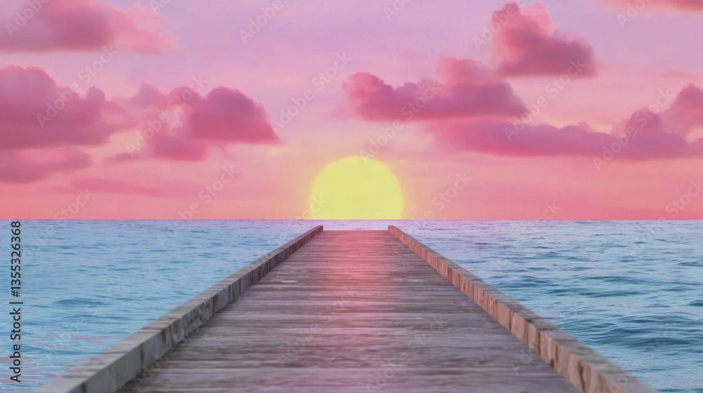 Obraz premium Illustrate a bridge with missing sections, symbolizing lost connections in financial stability, set against a soft sunset hue.